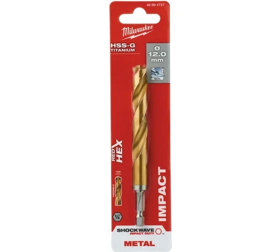 Сверло по металлу Milwaukee RedHEX HSS-G TiN (12х83х127 мм) 