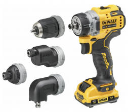 Дрель-шуруповерт Dewalt DCD703L2T-QW, 12В XR с набором из 4-х насадок 
