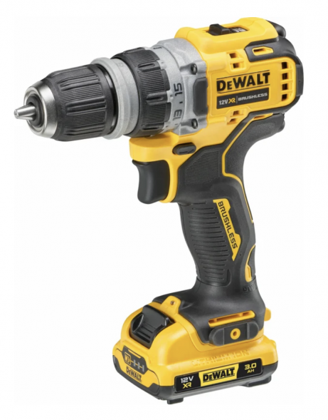 Дрель-шуруповерт Dewalt DCD703L2T-QW, 12В XR с набором из 4-х насадок 