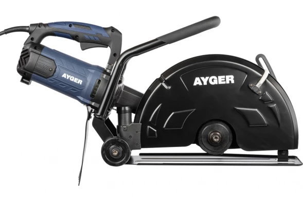 Резчик по бетону электрический AYGER AWC355/2700 сухой и мокрый рез 