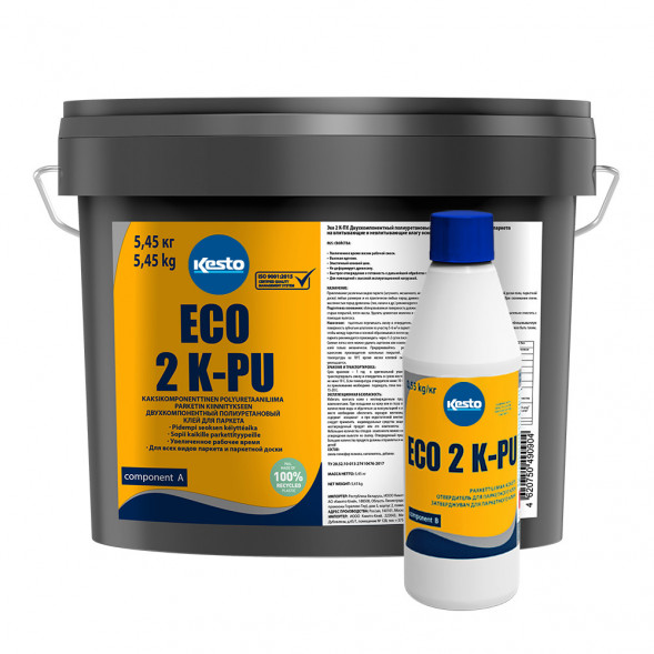 Клей и отвердитель для полиуретанового 2-х компонентного клея для паркета Kesto Eco 2 k-pu