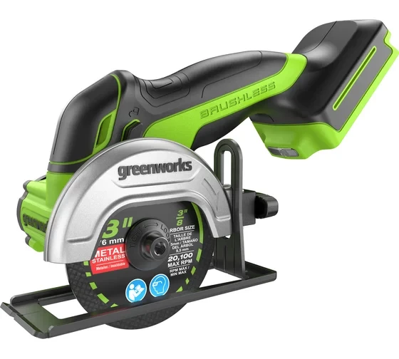 Мини-пила дисковая аккумуляторная Greenworks GD24UCS без АКБ и ЗУ