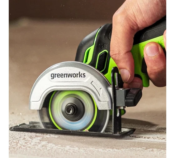 Мини-пила дисковая аккумуляторная Greenworks GD24UCS без АКБ и ЗУ