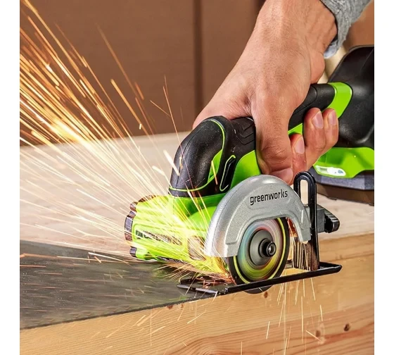 Мини-пила дисковая аккумуляторная Greenworks GD24UCS без АКБ и ЗУ