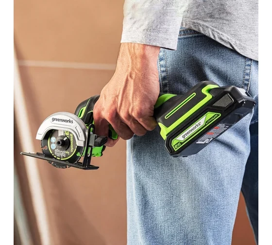 Мини-пила дисковая аккумуляторная Greenworks GD24UCS без АКБ и ЗУ