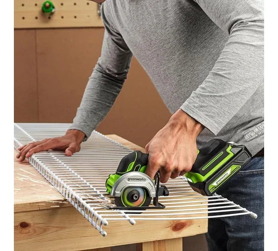Мини-пила дисковая аккумуляторная Greenworks GD24UCS без АКБ и ЗУ