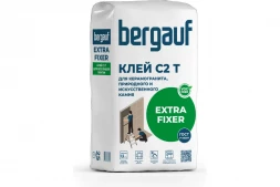Клей для керамогранита, природного и искусственного камня Bergauf Extra Fixer С2 Т, 25 кг 