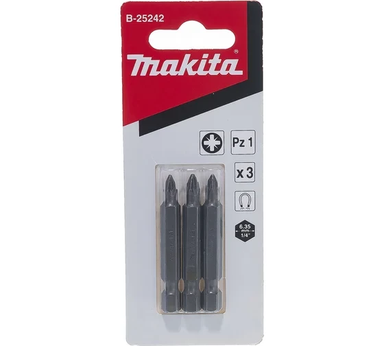 Набор бит Makita (3 шт; РZ1, 50 мм) B-25242