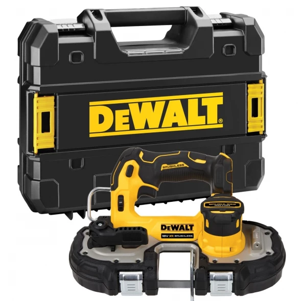 Ленточная пила аккумуляторная ручная DEWALT DCS377NT, 18 В, 116 м/мин, без АКБ и ЗУ, в кейсе TSTAK 