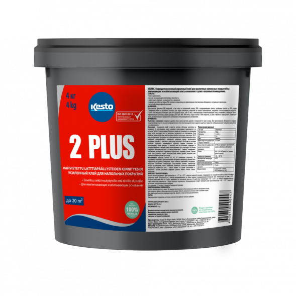  Универсальный клей для напольных покрытий Kesto 2 Plus 4 кг
