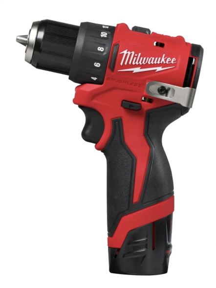 Дрель-шуруповерт аккумуляторная Milwaukee M12 BLDDRC-202C 