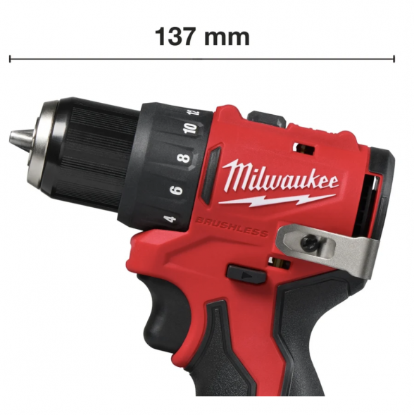 Дрель-шуруповерт аккумуляторная Milwaukee M12 BLDDRC-202C 