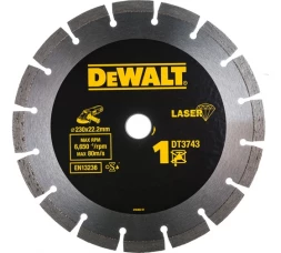 Диск алмазный сегментный универсальный DEWALT DT3743, 230 x 22.2 мм, h=8.5