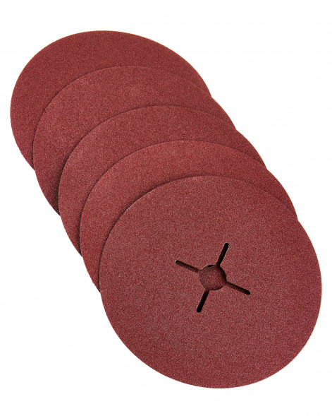 Круг фибровый шлифовальный для УШМ, P80, 125x22мм, 5шт Elitech 1820.167700 