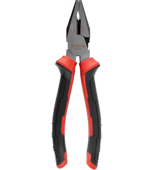 Плоскогубцы Elitech 190мм, комбинированные, CrV,56-62HRC 110202 207105
