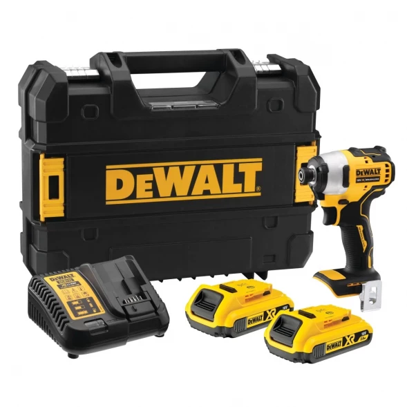  Шуруповерт аккумуляторный DEWALT DCF809D2T, 18 В, 190 Нм, 3200 уд/мин, с 2 АКБ 2 Ач и ЗУ, в кейсе (DCF809D2T-QW)