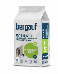 Клей для плитки Bergauf Keramik Pro С1T, усиленный , 5 кг
