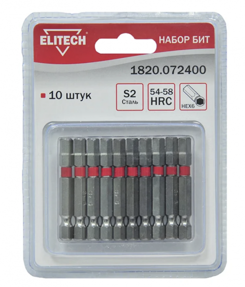 Набор бит Elitech 1820.072400 