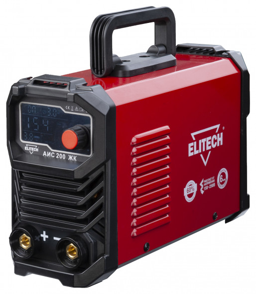 Сварочный инвертор Elitech АИС 200 ЖК, ММА 