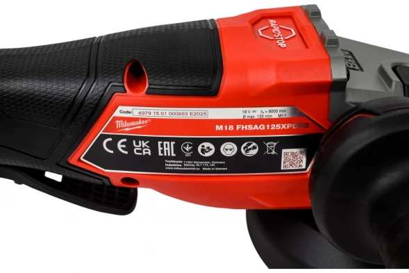 Углошлифовальная машина аккумуляторная Milwaukee M18 FHSAG125XPDB2-802X 