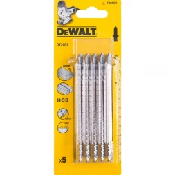 Пилки для лобзика по дереву DEWALT DT2052 (HCS 116х87х3.0 мм, T301CD), 5 шт. 
