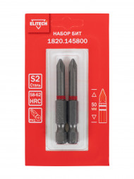 Биты PH1 50 мм, 2 шт ELITECH 1820.14580 