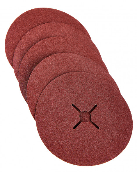 Круг фибровый шлифовальный для УШМ, P60, 150x22мм, 5шт Elitech 1820.168100