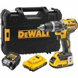 Ударная дрель-шуруповерт DEWALT DCD796D2, 18 В, 2000 об/мин, 34000 уд/мин, с 2 АКБ 2 Ач и ЗУ, в кейсе TSTAK (DCD796D2-QW)