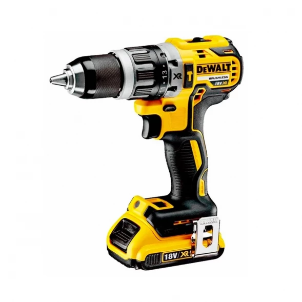 Ударная дрель-шуруповерт DEWALT DCD796D2, 18 В, 2000 об/мин, 34000 уд/мин, с 2 АКБ 2 Ач и ЗУ, в кейсе TSTAK (DCD796D2-QW)