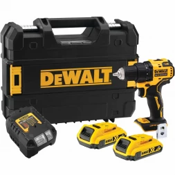 Дрель-шуруповерт аккумуляторная DEWALT DCD708D2T, 18 В, 1650 об/мин, с 2 АКБ 2 Ач и ЗУ, в кейсе TSTAK 
