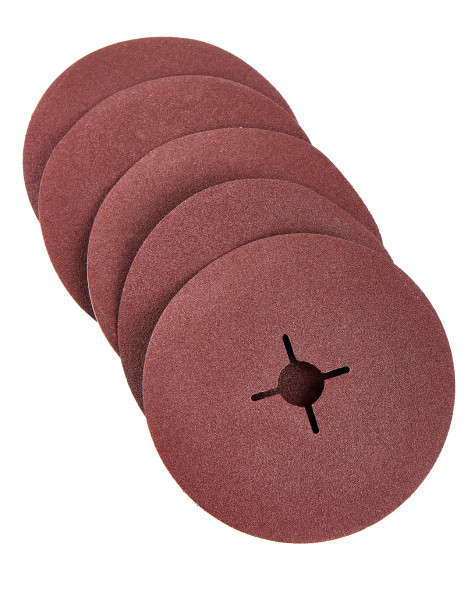 Круг фибровый шлифовальный для УШМ, P100, 150x22мм, 5шт Elitech 1820.168300 