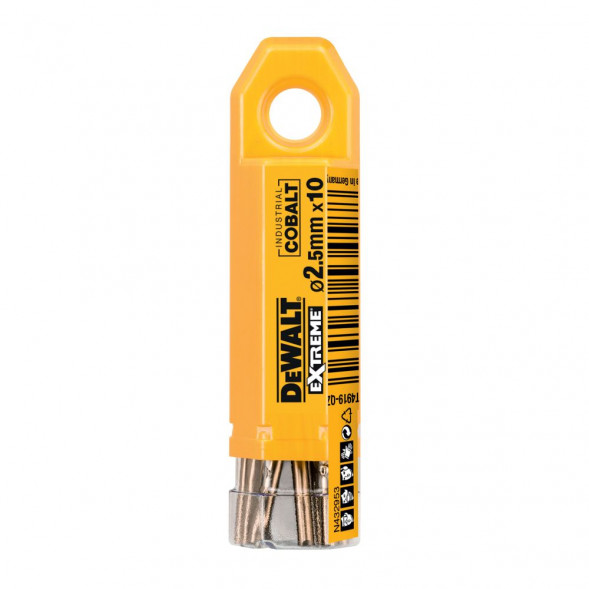 Сверло по металлу DEWALT DT4919, COBALT 5%, 2.5x57x30 мм, 10 шт. (DT4919-QZ)