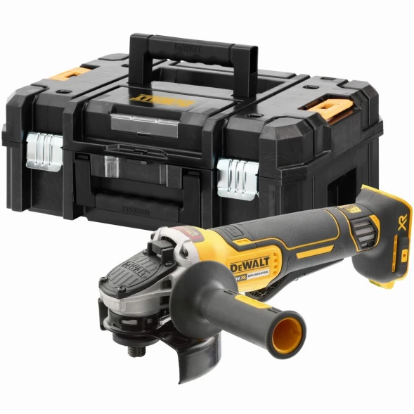  Угловая шлифмашина аккумуляторная DEWALT DCG406NT, 18 В, 125 мм, 9000 об/мин, без АКБ и ЗУ, в кейсе TSTAK (DCG406NT-XJ)