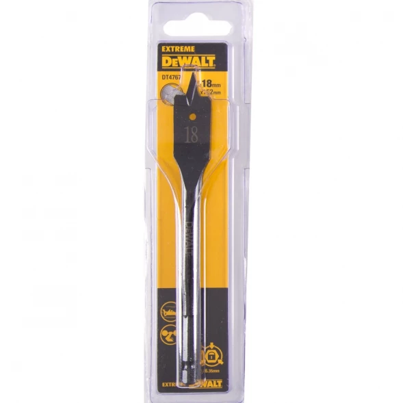 Сверло перьевое по дереву  DEWALT DT4767 EXTREME, IMPACT 1/4 дюйма 18x152 мм