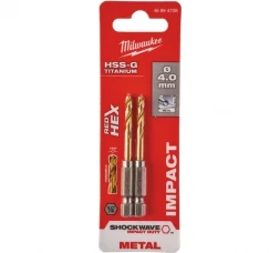 Сверло по металлу Milwaukee RedHEX HSS-G TiN (2 шт; 4х26х71.5 мм) 