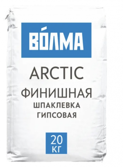 Шпаклевка гипсовая финишная Волма Arctic, 20 кг