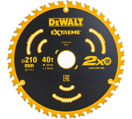 Диск пильный DEWALT EXTREME DT20433-QZ 210х30х2.4 мм 