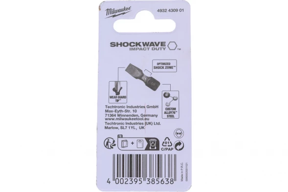 Бита Milwaukee SHOCKWAVE (2 шт; SL0.6x4.5; 25мм) 