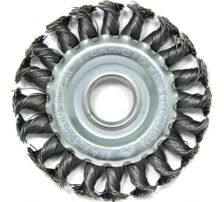 Щетка плоская (100х22.2 мм; витая; сталь 0.5 мм) для УШМ Elitech 1820.073300