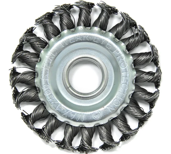 Щетка плоская (100х22.2 мм; витая; сталь 0.5 мм) для УШМ Elitech 1820.073300