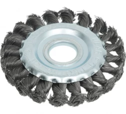 Щетка плоская (100х22.2 мм; витая; сталь 0.5 мм) для УШМ Elitech 1820.073300