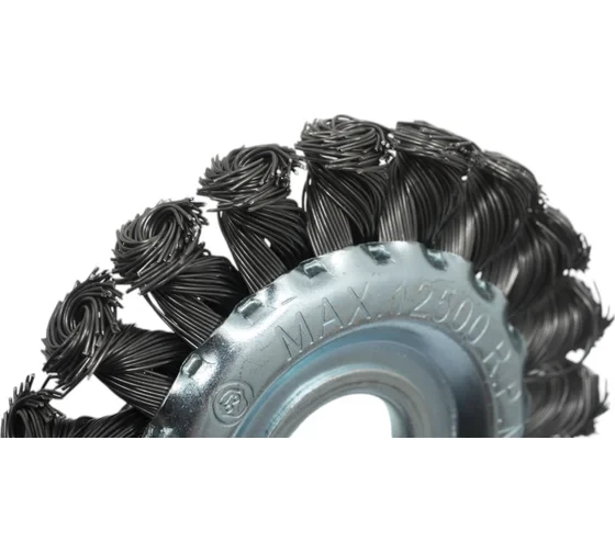 Щетка плоская (100х22.2 мм; витая; сталь 0.5 мм) для УШМ Elitech 1820.073300