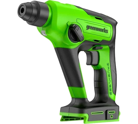  Перфоратор аккумуляторный 24V Greenworks GD24SDS1 с АБК 2 ач. и ЗУ