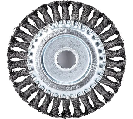 Щетка плоская (150х22.2 мм; витая; сталь 0.5 мм) для УШМ Elitech 1820.073500