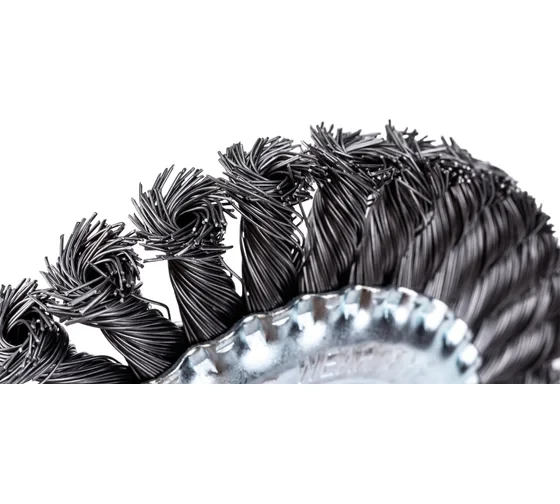 Щетка плоская (150х22.2 мм; витая; сталь 0.5 мм) для УШМ Elitech 1820.073500