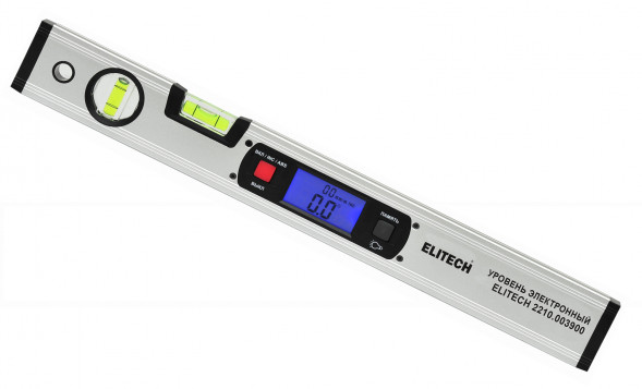 Уровень электронный 40см, 4х90град, 2 пузырьковых уровня Elitech 2210.003900