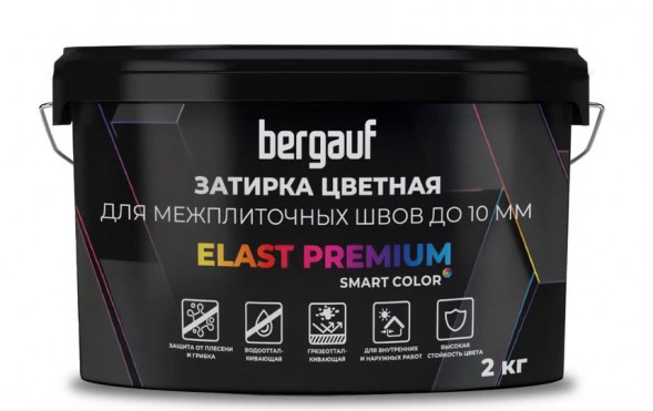 Затирка Bergauf Elast Premium белый, 1-10 мм, 2 кг 