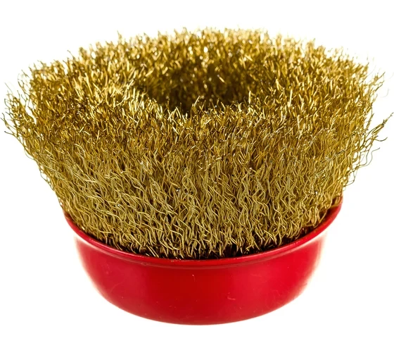 Щетка чашечная (75 мм; М14; латунированная волнистая 0.35 мм) для УШМ Elitech 1820.073900