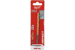 Сверло по металлу Milwaukee RedHEX HSS-G TiN (6х60х105 мм) 