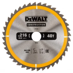 Диск пильный по дереву DEWALT CONSTRUCTION, 216х30х1.7 мм DT1953-QZ